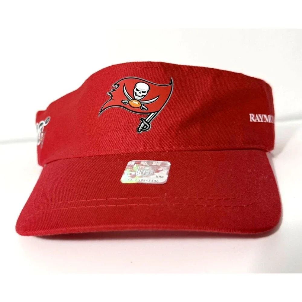 Tampa Bay Buccaneers Visor NFL 100 Season Raymond James Adjustable Red Cap